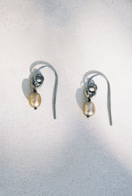 Load image into Gallery viewer, Pearl Spiral Hook Drop Earrings
