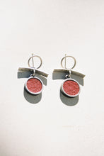 Load image into Gallery viewer, Red Lava Rock Balance Drop Earrings
