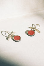Load image into Gallery viewer, Red Lava Rock Balance Drop Earrings
