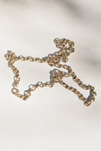 Load image into Gallery viewer, Italian Gold Ridged Link Rolo Chain
