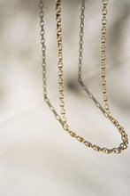 Load image into Gallery viewer, Italian Gold Ridged Link Rolo Chain
