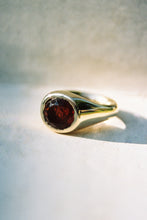 Load image into Gallery viewer, Citrine Heavy Gold Signet Ring
