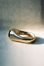 Load image into Gallery viewer, Citrine Heavy Gold Signet Ring

