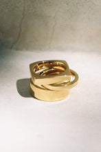 Load image into Gallery viewer, Carved Square-Ish Gold Band (OOAK)
