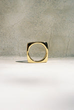 Load image into Gallery viewer, Carved Square-Ish Gold Band (OOAK)
