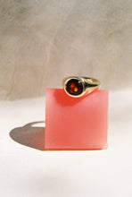Load image into Gallery viewer, Citrine Heavy Gold Signet Ring
