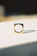 Load image into Gallery viewer, Carved Square-Ish Gold Band (OOAK)
