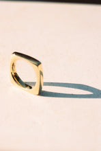 Load image into Gallery viewer, Carved Square-Ish Gold Band (OOAK)
