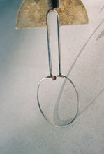 Load image into Gallery viewer, Postmodern Sculptural Panel Earrings with Morganite and Pearl
