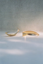 Load image into Gallery viewer, Retro XL Rounded Gold J-Hoop Earrings
