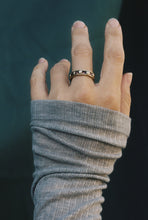 Load image into Gallery viewer, Gold Dots Ring with Pink Sapphires
