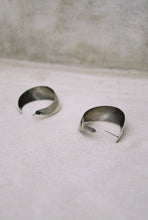 Load image into Gallery viewer, Wide Tapered Ribbon Hoop Earrings
