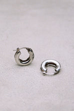 Load image into Gallery viewer, Petite Double Panel Hoop Earrings
