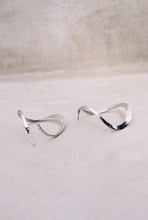 Load image into Gallery viewer, Flowing Ribbon Hoop Earrings
