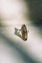 Load image into Gallery viewer, Finnish Artisan Smoky Quartz Navette Ring
