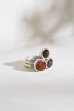 Load image into Gallery viewer, Three Gem Bezel Ring Stacking Set
