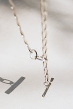 Load image into Gallery viewer, Elongated Curb Chain Necklace with Modernist Toggle
