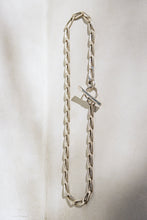 Load image into Gallery viewer, Elongated Curb Chain Necklace with Modernist Toggle
