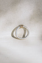 Load image into Gallery viewer, Rounded Band with Gold Coil
