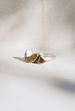Load image into Gallery viewer, Kinetic Three Stone Ring with Married Metals
