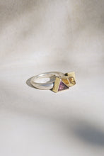 Load image into Gallery viewer, Kinetic Three Stone Ring with Married Metals
