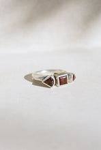 Load image into Gallery viewer, Kinetic Triple Garnet Bezel Ring
