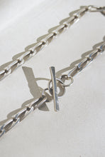 Load image into Gallery viewer, Elongated Curb Chain Necklace with Modernist Toggle
