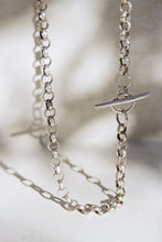 Load image into Gallery viewer, Rolo Chain Necklace with Modernist Toggle Clasp
