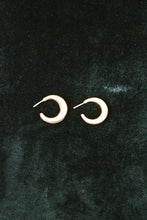 Load image into Gallery viewer, Gold Puffy Crescent Hoops
