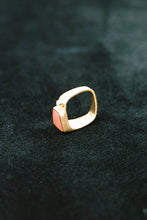 Load image into Gallery viewer, Modernist Coral Ring with Diamond
