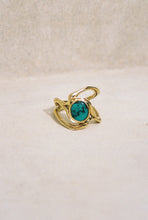 Load image into Gallery viewer, Modernist Sculptural Turquoise Gold Ring
