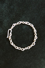 Load image into Gallery viewer, Hand-Forged Twisted Link Bracelet with Hook Clasp
