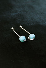 Load image into Gallery viewer, Raw Turquoise Drop Earrings
