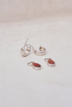Load image into Gallery viewer, Wide Huggies with Detachable Coral Dangles
