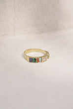 Load image into Gallery viewer, Mid Century Multi Stone Inlay Ring
