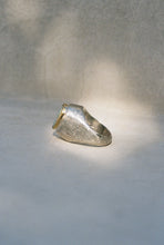 Load image into Gallery viewer, Raised Australian Opal Signet Ring with Gold Bezel
