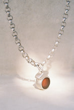 Load image into Gallery viewer, Carnelian Rolo Chain Necklace with Custom Clasp
