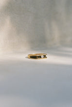 Load image into Gallery viewer, Modernist Shadowbox Gold Ring with Diamond
