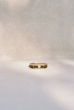 Load image into Gallery viewer, Modernist Shadowbox Gold Ring with Diamond
