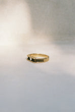 Load image into Gallery viewer, Modernist Shadowbox Gold Ring with Diamond
