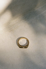 Load image into Gallery viewer, Modernist Shadowbox Gold Ring with Diamond

