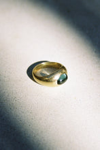 Load image into Gallery viewer, Domed Signet Ring with Tourmaline Cabochon
