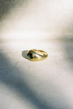Load image into Gallery viewer, Domed Signet Ring with Tourmaline Cabochon
