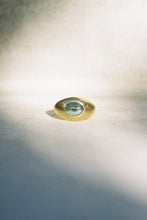Load image into Gallery viewer, Domed Signet Ring with Tourmaline Cabochon
