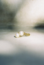Load image into Gallery viewer, Brutalist Double Pearl Ring
