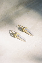 Load image into Gallery viewer, HOLIDAY: Silver Panel Dangle Hook Earrings
