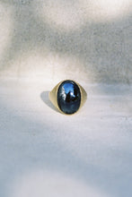 Load image into Gallery viewer, Antique Dark Shungite Signet Ring
