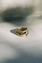 Load image into Gallery viewer, Hand-Carved Gold Brutalist Band
