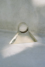 Load image into Gallery viewer, Postmodern Upturned Silver Bell Ring
