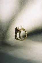 Load image into Gallery viewer, Brutalist Double Pearl Ring
